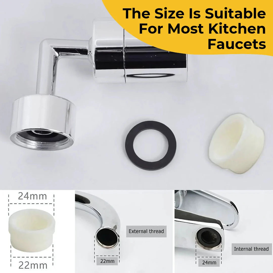 ELITEPRO™ 720 Rotating Faucet/Tap Extender - For all Size of Taps