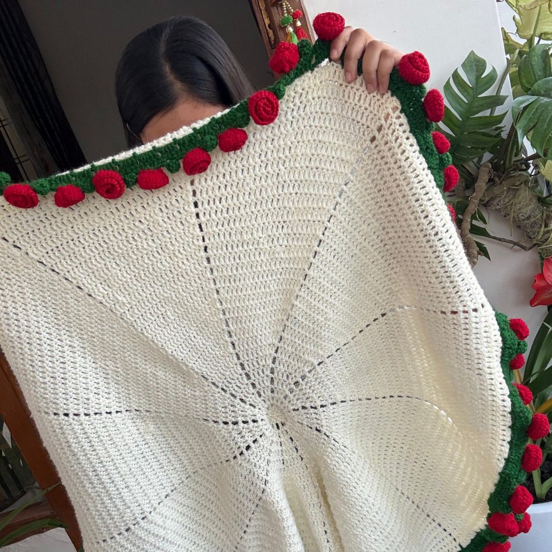 Hand Made Soft Bouquet Blanket (Premium Wool Yarn)