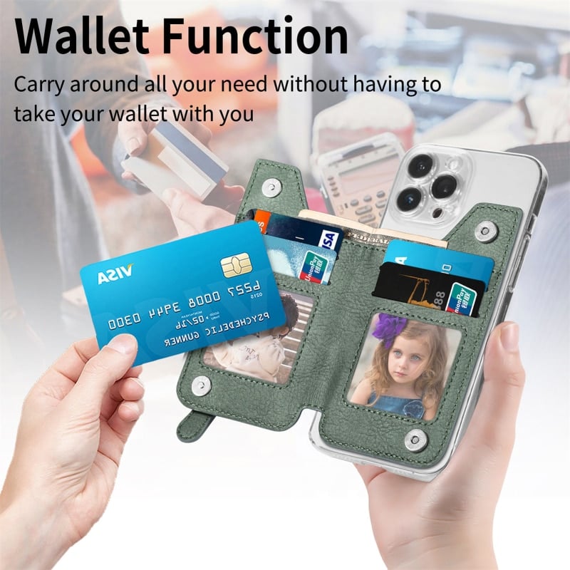 Multifunctional Adhesive Leather Phone Wallet: Works With Every Phone