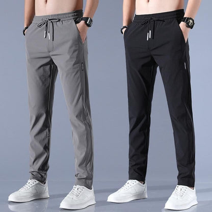 ELITEPRO™ COMBO OF 2 REGULAR FIT WATERPROOF LYCRA TRACK PANT WITH TWO SIDE POCKETS (BLACK & GREY) - WHOLESALE RATE