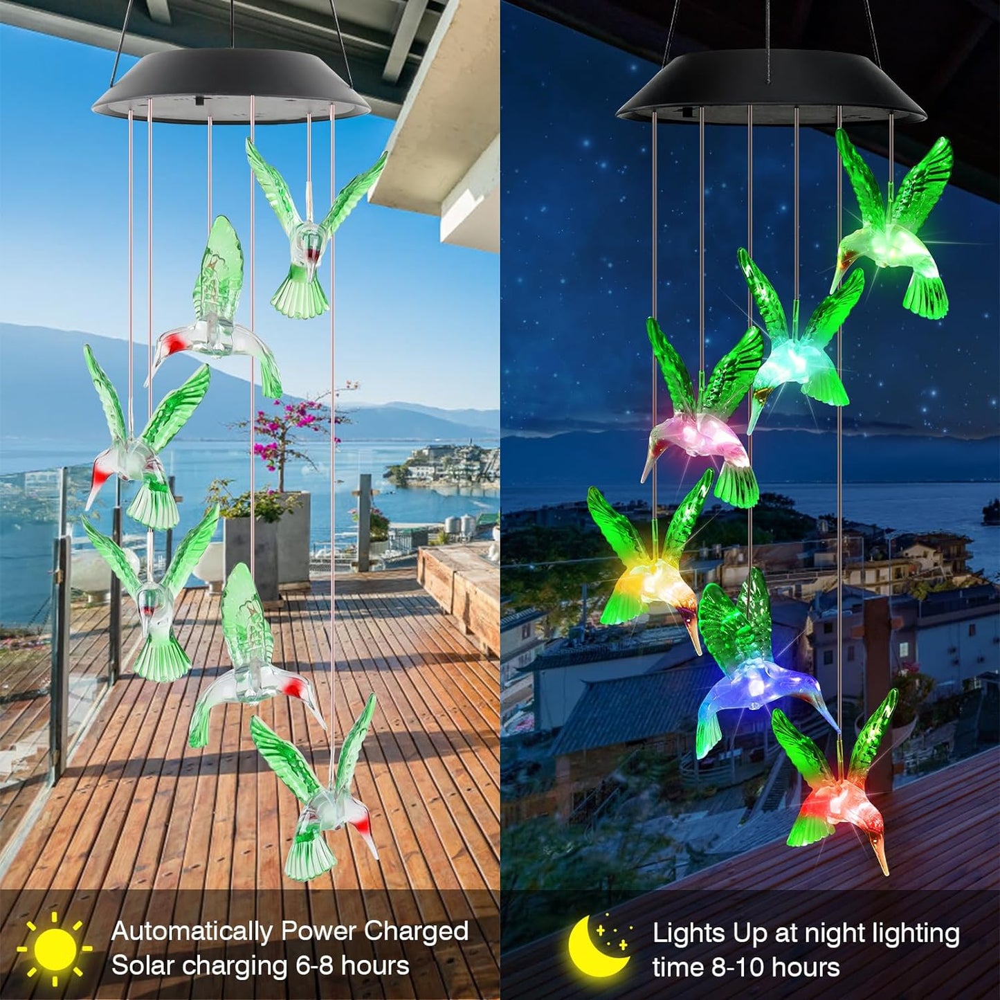 ELITEPRO™ Solar Hummingbirds Chime