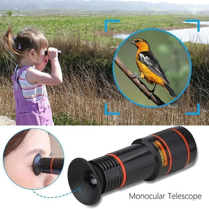 ELITEPRO™ Monocular Phone Telescope | Protable HD 14x Optical Zoom Smartphone Camera Telescope Lens Monocular Travel Hiking Tour