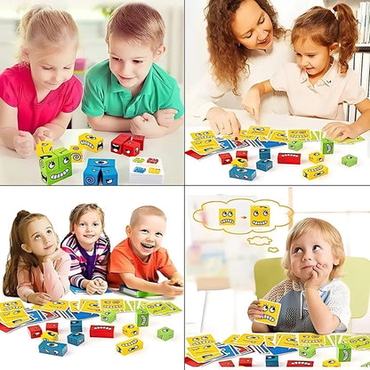 Elite Kids™ Emoji Expressions Matching Cube Game ( with bell )