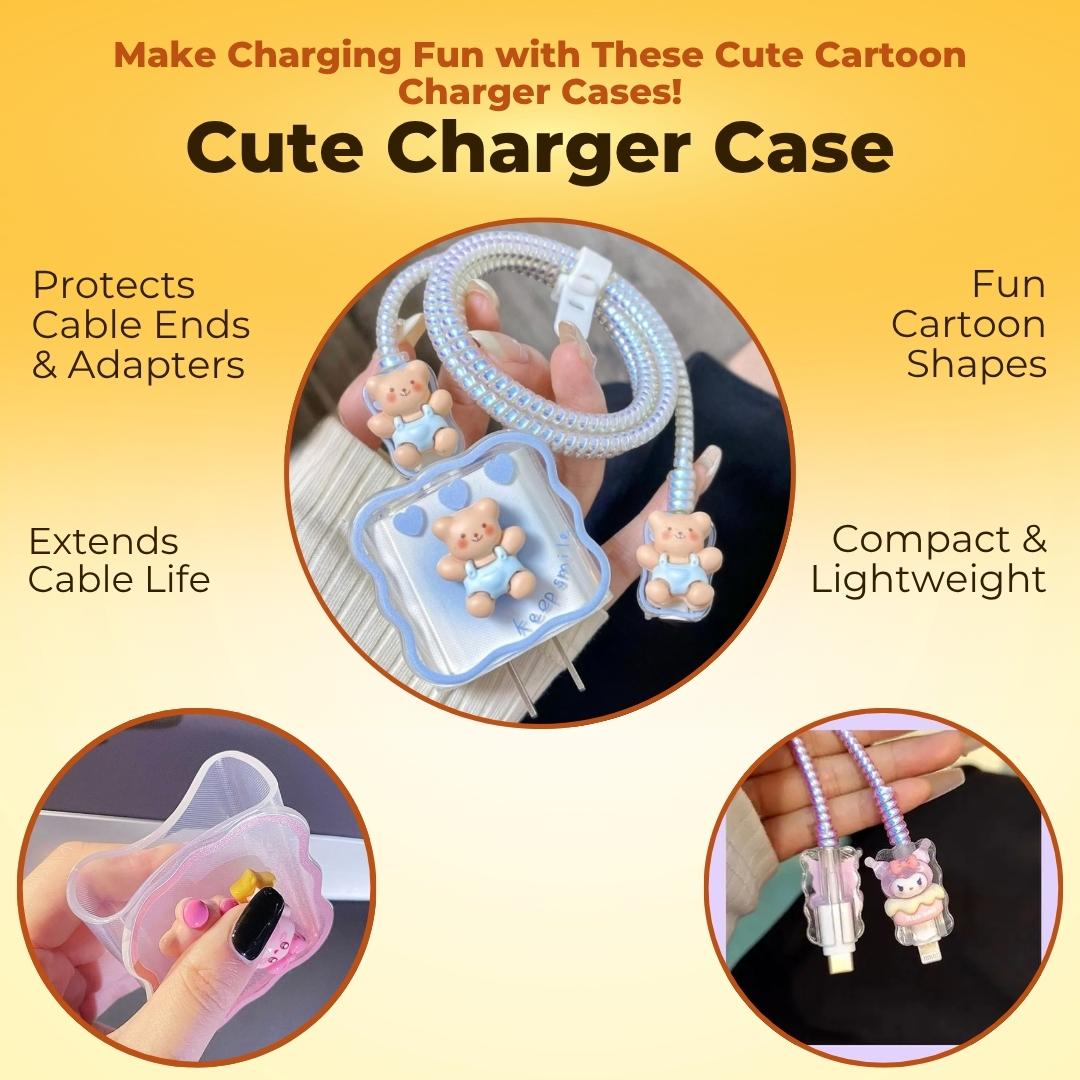 Cute Charger Case (Cable & Adapter Protector that fits all charger types)