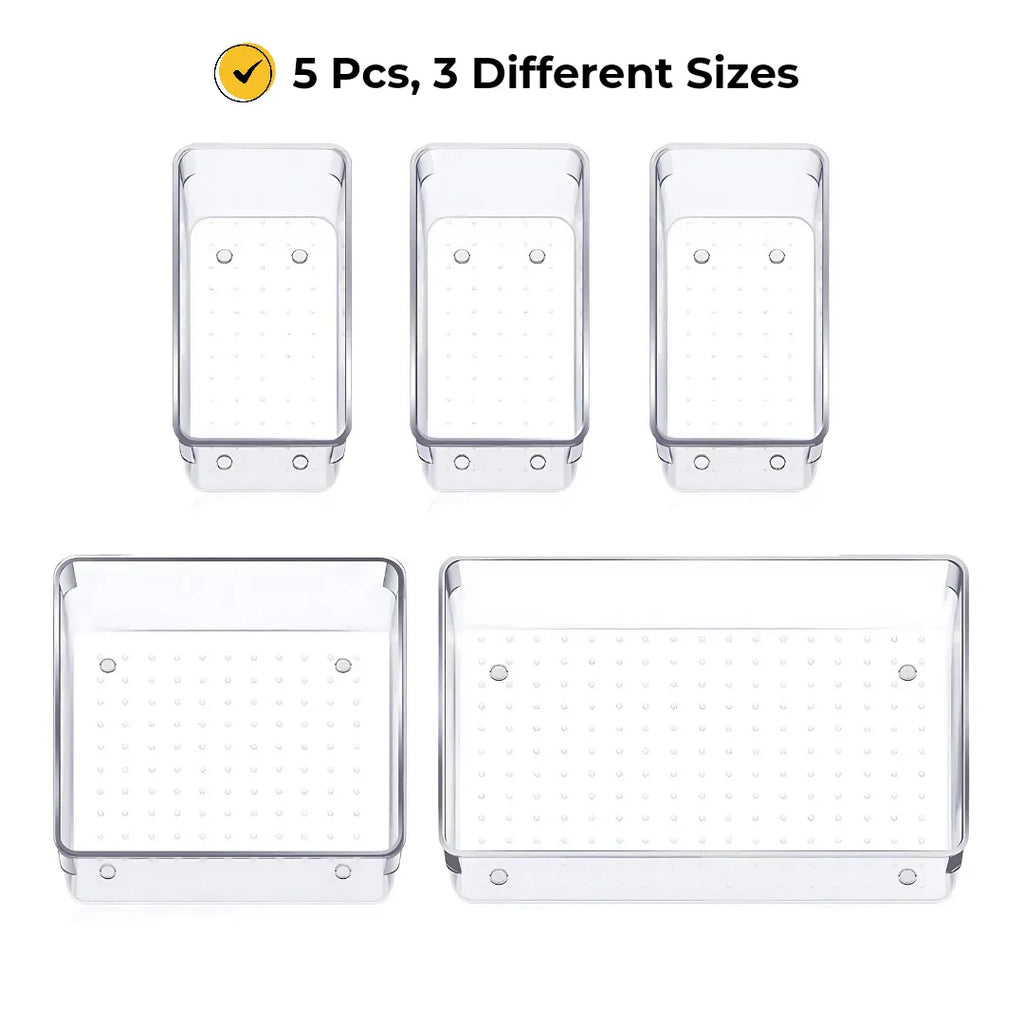 ELITEPRO™ Clear Drawer Organizer Tray Set