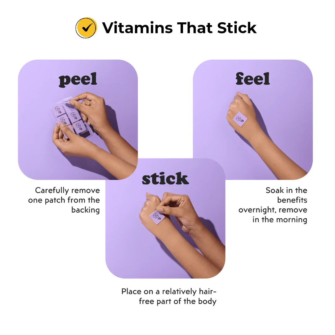 ELITEPRO™ Sleep Patches - Pack of 10, Melatonin, Valerian Root, Magnesium patches | Absorb vitamins through your skin | Insomnia relief | Sleep cycle regulation | Stress reduction | Skin-friendly (Pack of 10)