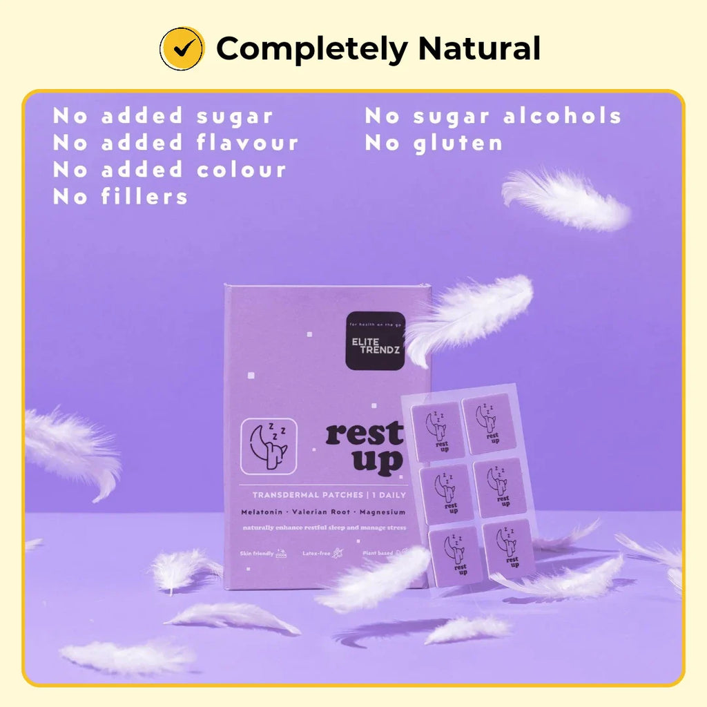 ELITEPRO™ Sleep Patches - Pack of 10, Melatonin, Valerian Root, Magnesium patches | Absorb vitamins through your skin | Insomnia relief | Sleep cycle regulation | Stress reduction | Skin-friendly (Pack of 10)