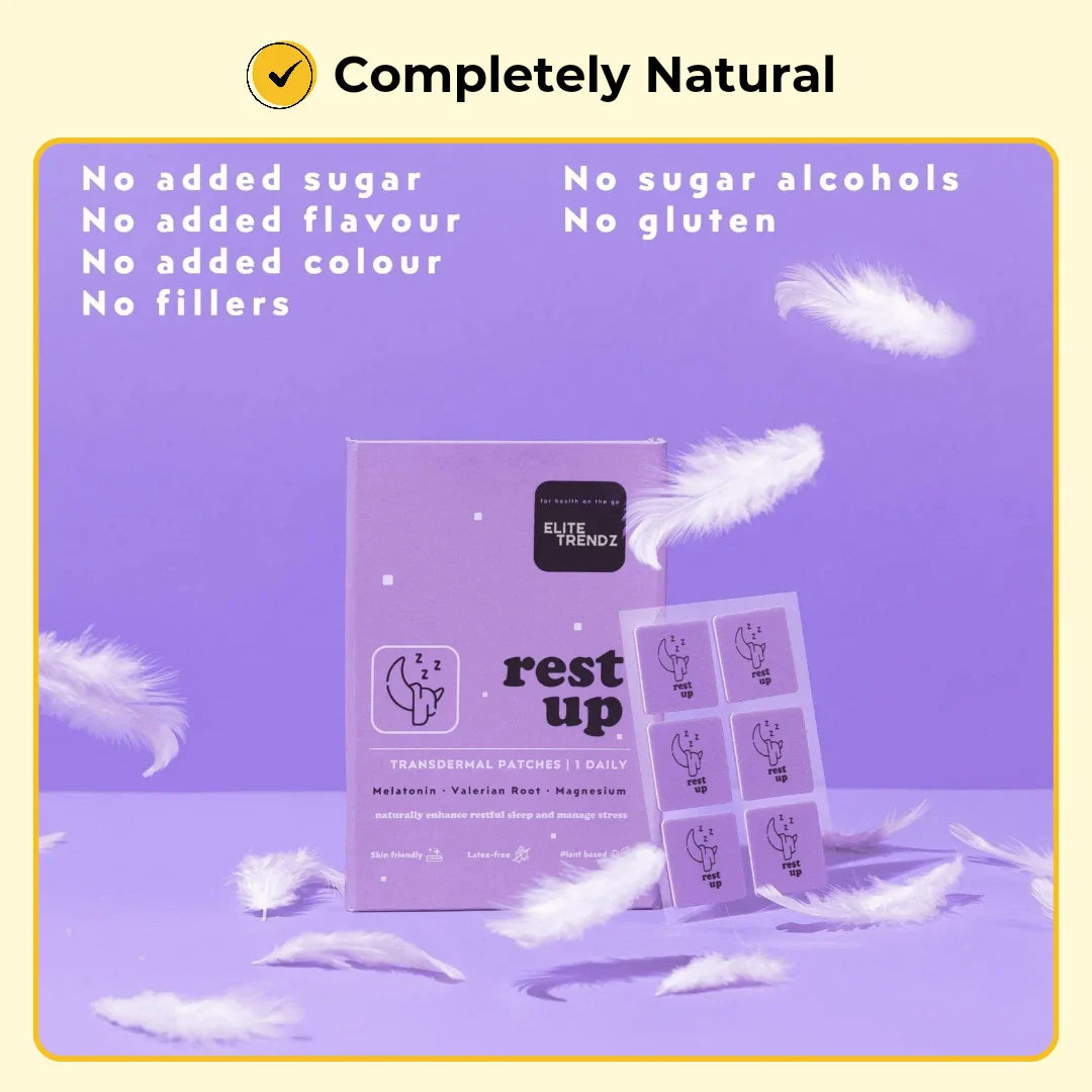 ELITEPRO™ Sleep Patches - Pack of 10, Melatonin, Valerian Root, Magnesium patches | Absorb vitamins through your skin | Insomnia relief | Sleep cycle regulation | Stress reduction | Skin-friendly (Pack of 10)