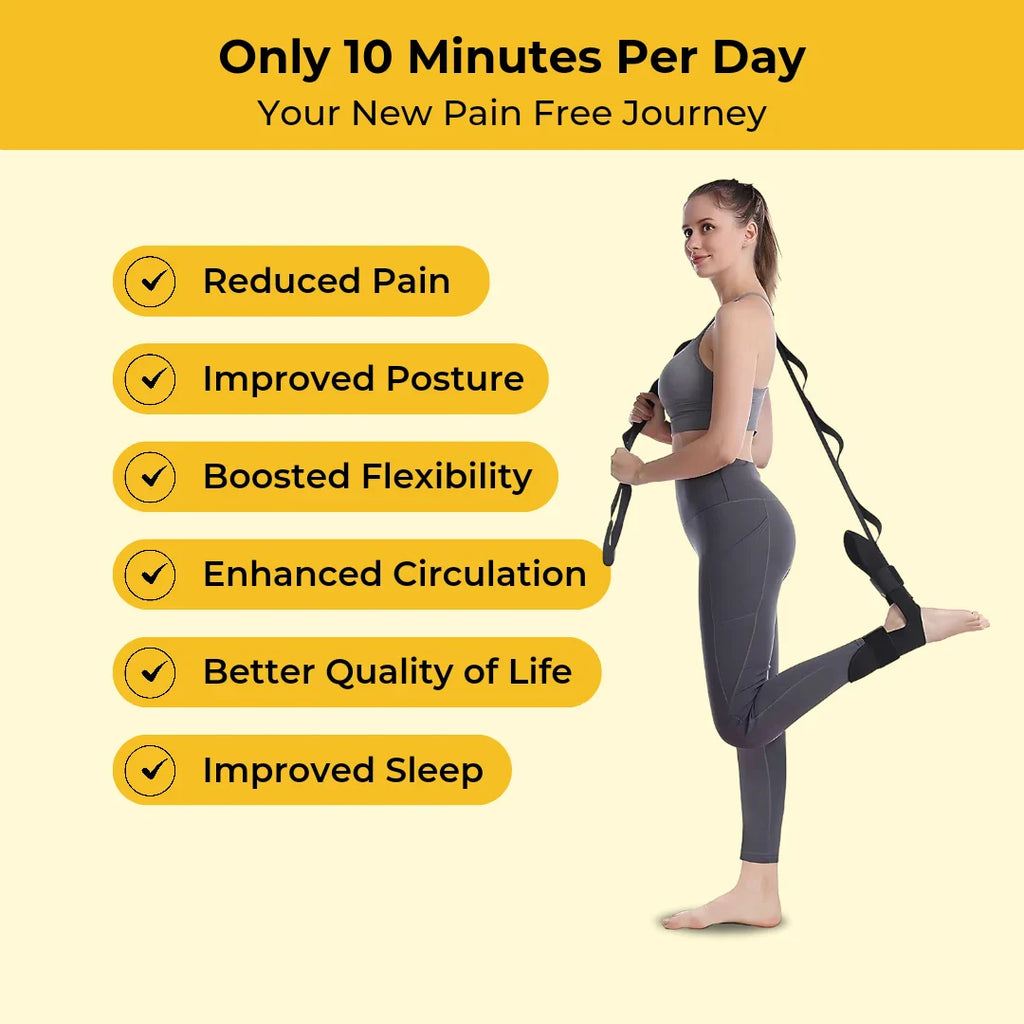 ELITEPRO™ Stretching FlexStrap - Experience relief from back & hip pain in just 14 days with only 10 minutes of daily effort.