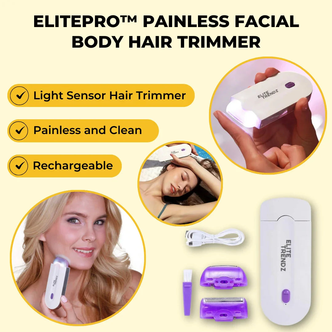 ELITEPRO™ Painless Facial Body Hair Trimmer, Rechargeable Hair Remover, Applicable to Any Part of the Body