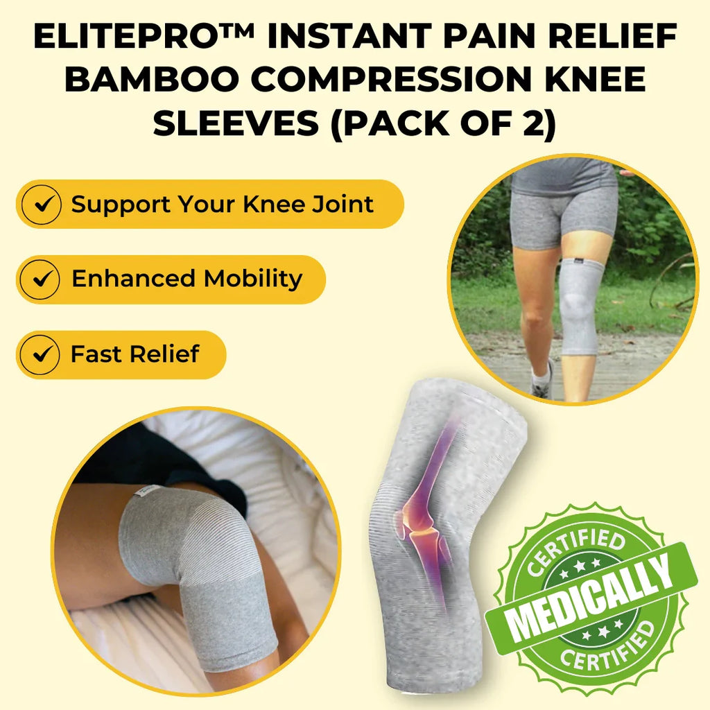 ELITEPRO™ Instant Pain Relief Bamboo Compression Knee Sleeves