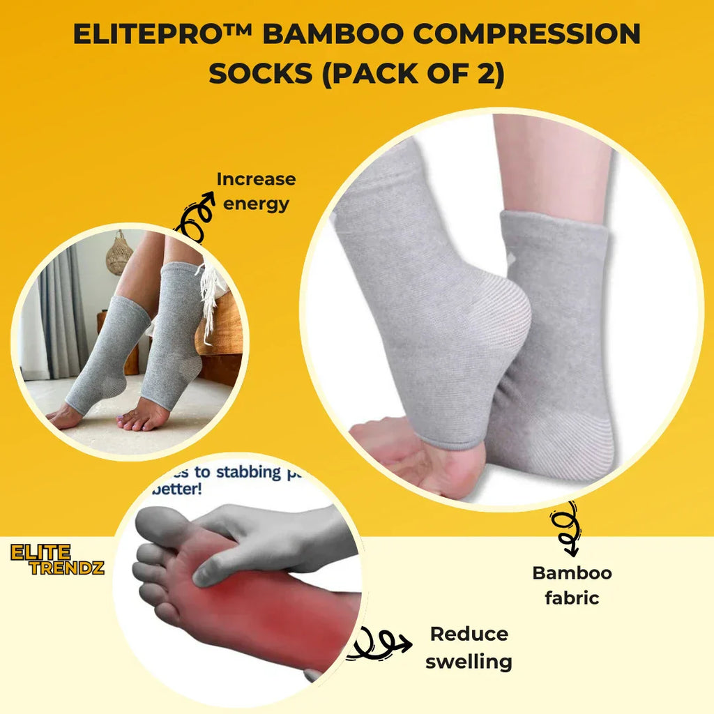 ELITEPRO™ Bamboo Compression Socks (Pack of 2)