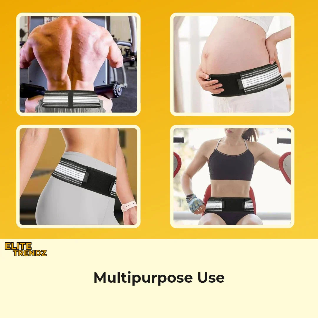 ELITEPRO™ Flexi Pain Relief Back Belt - Relieves Lower Back Pain, Sciatica pain, Improves Posture, Improves Sleep : Medically Approved ✅