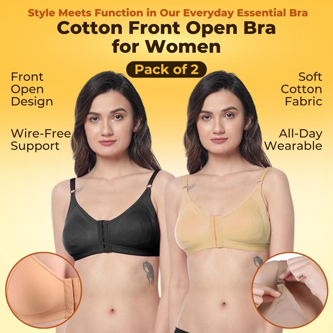 Cotton Front Open Bra for Women :Best Option For Summer Season