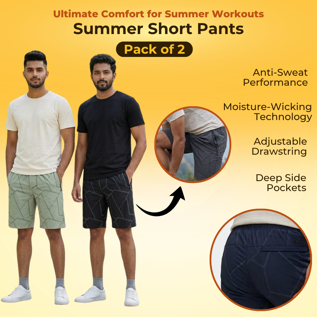 Elite Shorts Pants For Men: Pack of 2