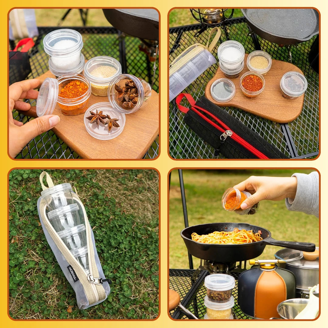 Stackable Spice Jars with Free Kitchen label Stickers