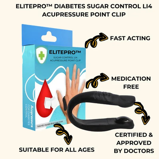 ELITEPRO™ DIABETES SUGAR CONTROL LI4 ACUPRESSURE POINT CLIP: CERTIFIED BY DOCTORS