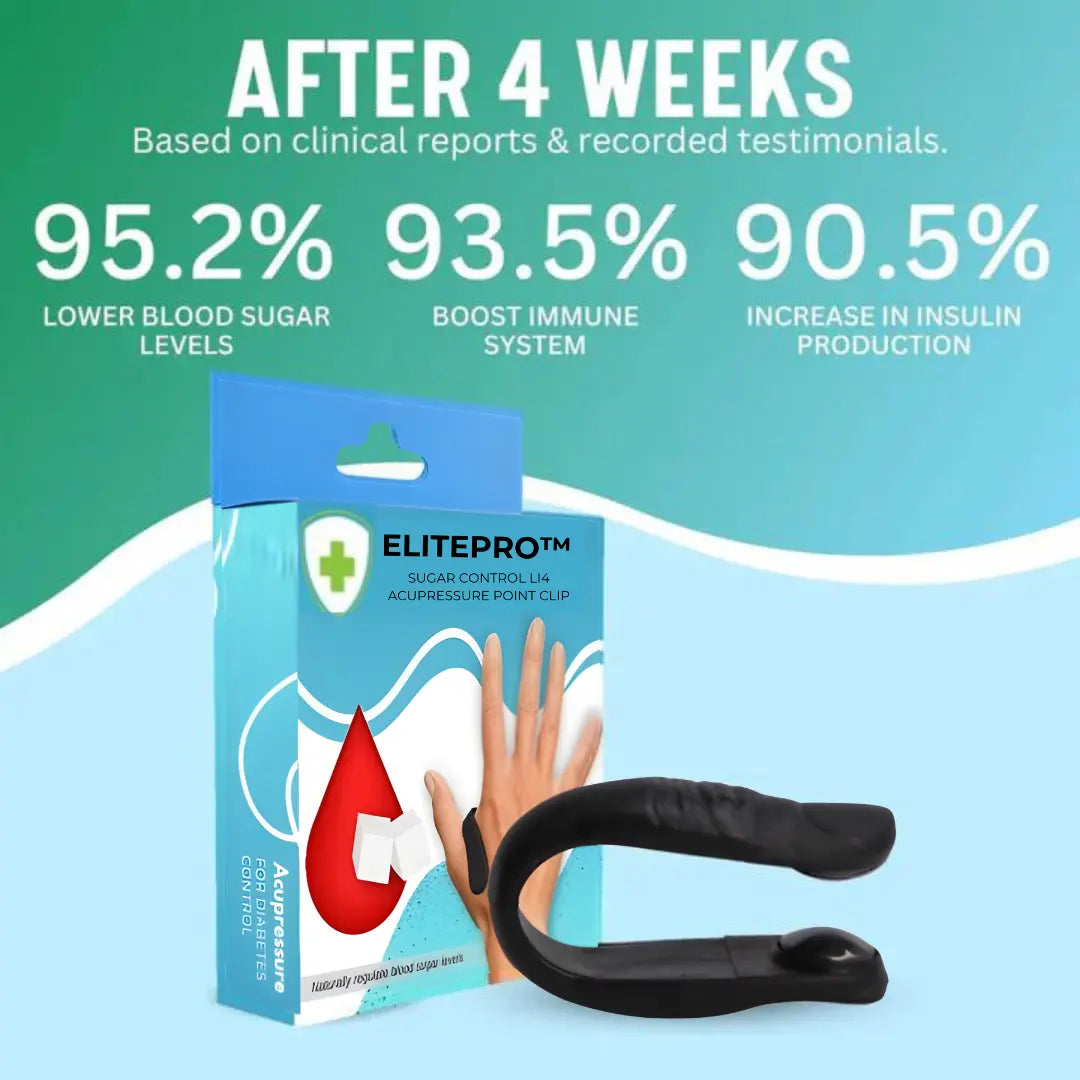 ELITEPRO™ DIABETES SUGAR CONTROL LI4 ACUPRESSURE POINT CLIP: CERTIFIED BY DOCTORS
