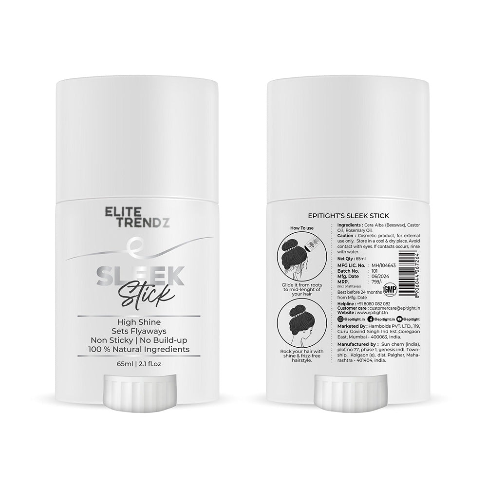 ELITEPRO™ Hair Sleek Stick | Non-Greasy Hair Wax Stick for Men and Women, Strong Hold Wax Stick for Hair Women, Baby Hair Fixer Women, Hair Stick for Frizzy Hair