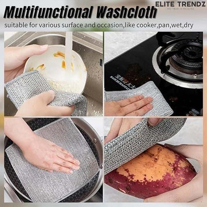 MULTIPURPOSE WIRE DISHWASHING CLOTH FOR WET AND DRY PACK OF 3