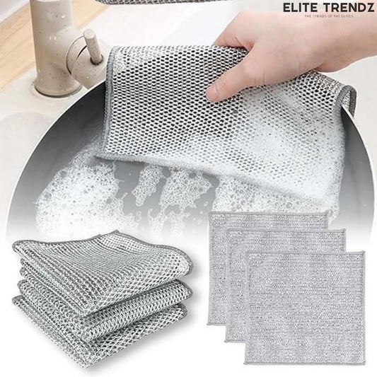 MULTIPURPOSE WIRE DISHWASHING CLOTH FOR WET AND DRY PACK OF 3