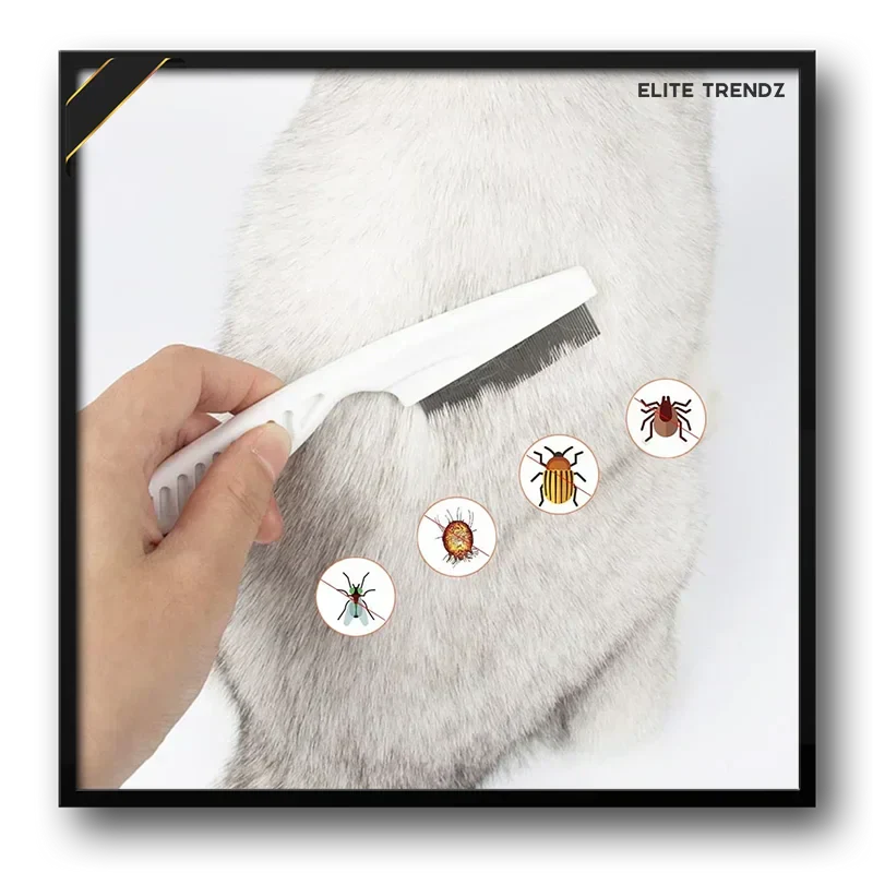 ELITE PET FLEA COMB- SAVE YOUR PETS FROM HARMFUL DISEASES CAUSED BY TICKS , PESTS , FOOD LEFTOVERS ETC.