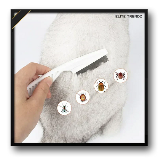 ELITE PET FLEA COMB- SAVE YOUR PETS FROM HARMFUL DISEASES CAUSED BY TICKS , PESTS , FOOD LEFTOVERS ETC.