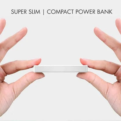 Slimmest Portable Pocket Size 4000 MAH Charge Bank with Type C, Micro USB and Iphone slots - 1 Year Warranty