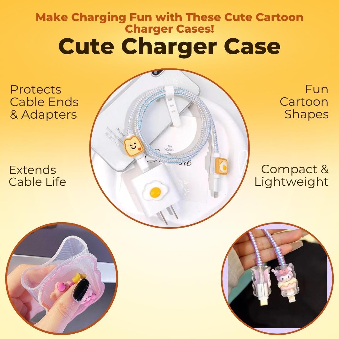 Cute Charger Case (Cable & Adapter Protector that fits all charger types)
