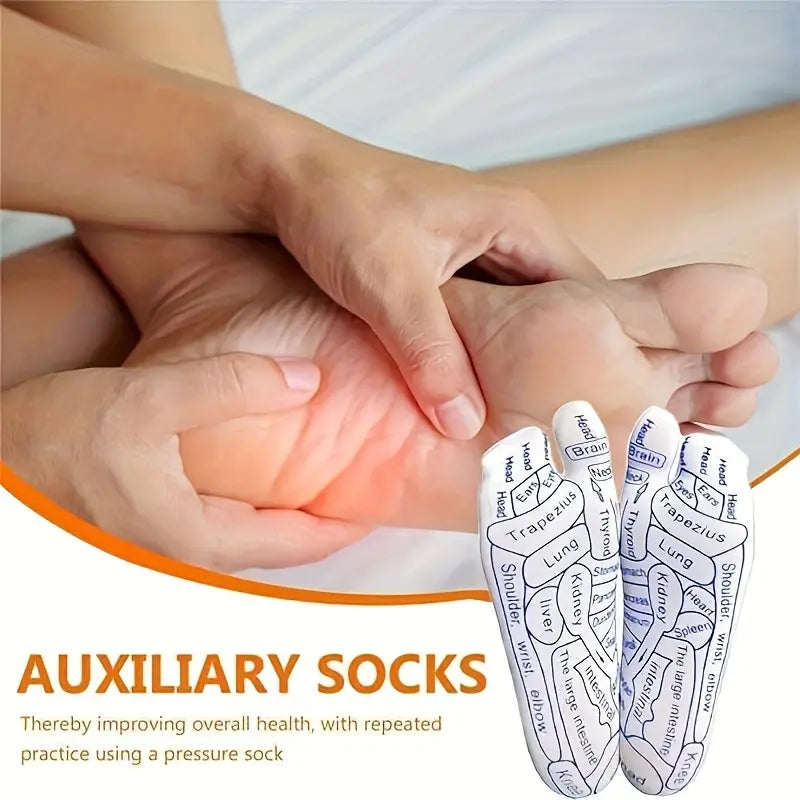 ELITEPRO™ ACUPRESSURE REFLEXOLOGY SOCKS WITH MASSAGE STICK-  Body Pain Relief Socks with Trigger Point Massage Tool (Approved by Indian Medical Society)