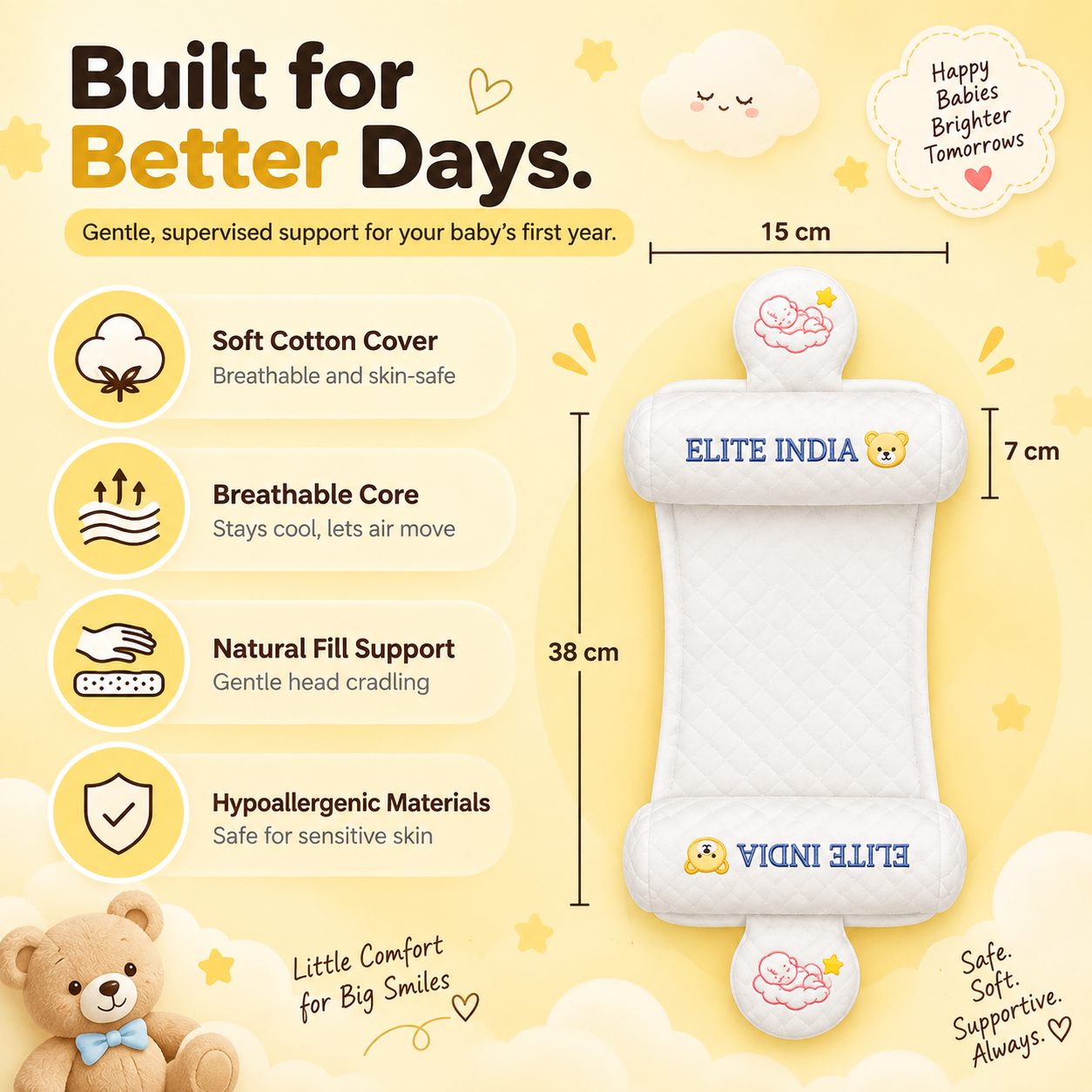 Baby Head Support Pillow