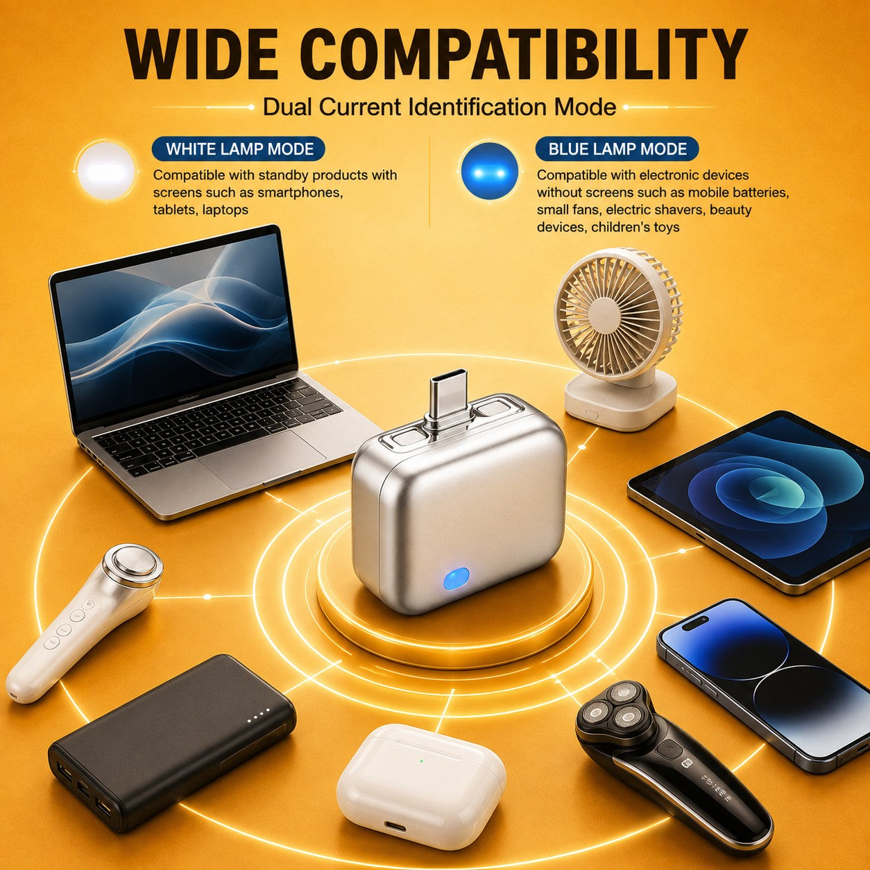 Automatic Disconnect Charger, 140W Auto Cut-Off Charger Protector with AI Full-Charge Disconnect, Prevent Battery Aging and Extend Equipment Lifespan for Type C Cable Phone Laptop