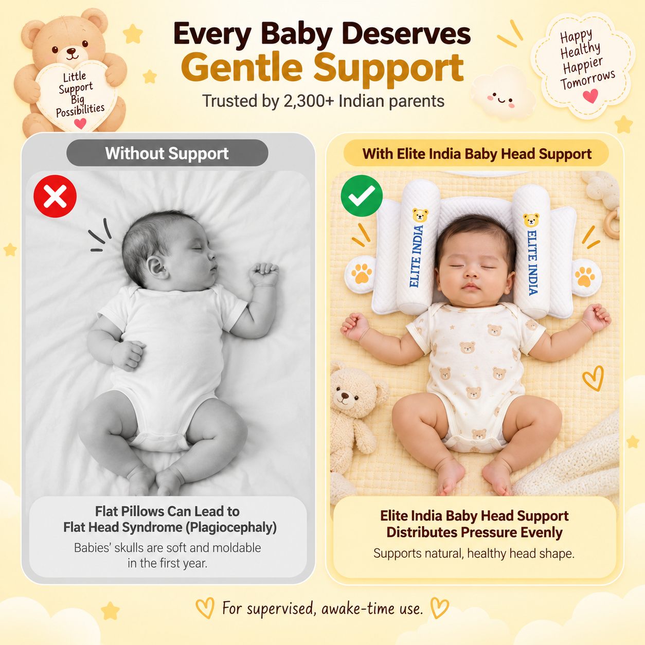 Baby Head Support Pillow