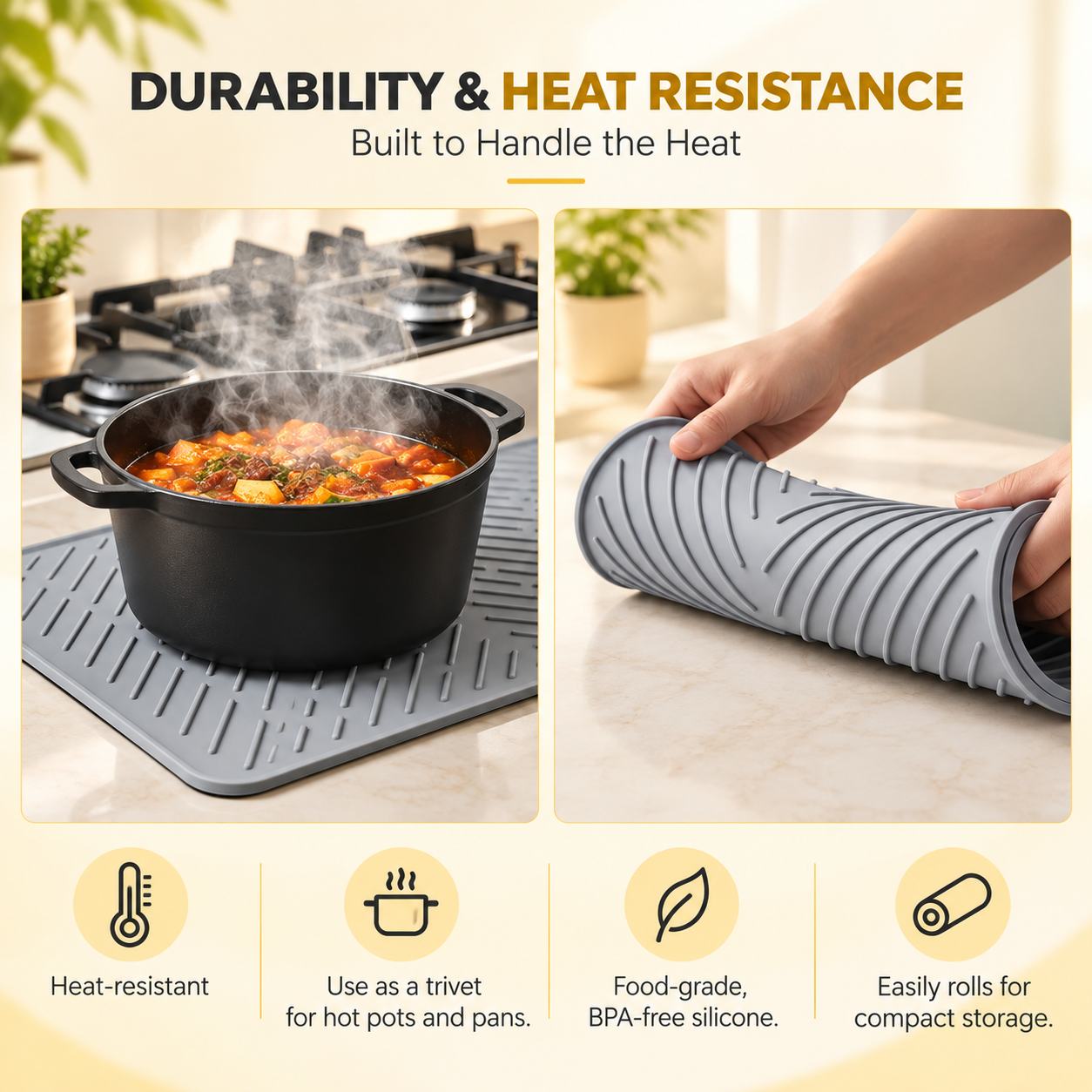 Elite Silicone Kitchen Drying Mat