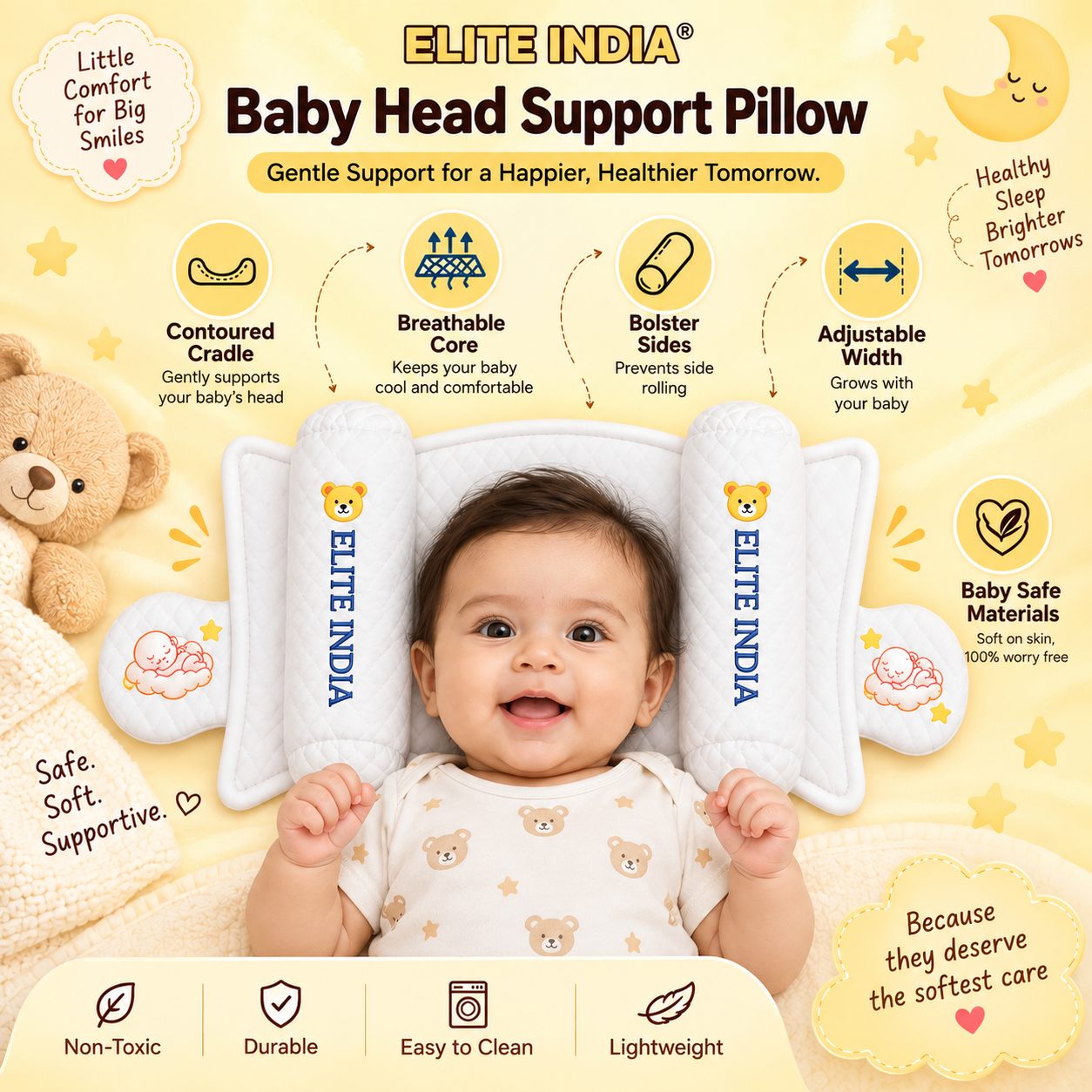 Baby Head Support Pillow